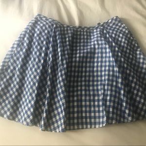 Blue Gingham Mini Skirt